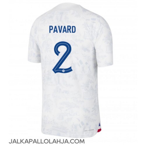 Ranska Benjamin Pavard #2 Kopio Vieras Pelipaita MM-kisat 2022 Lyhyet Hihat